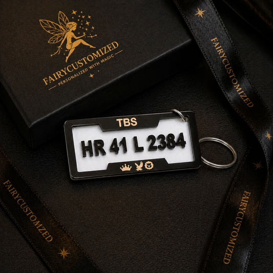 Customized Number Plate Keychain – Premium Personalized Gift