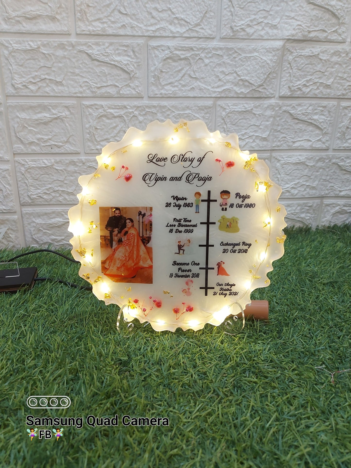 Our love story resin frame – resin journey frame for couple - Fairycustomized