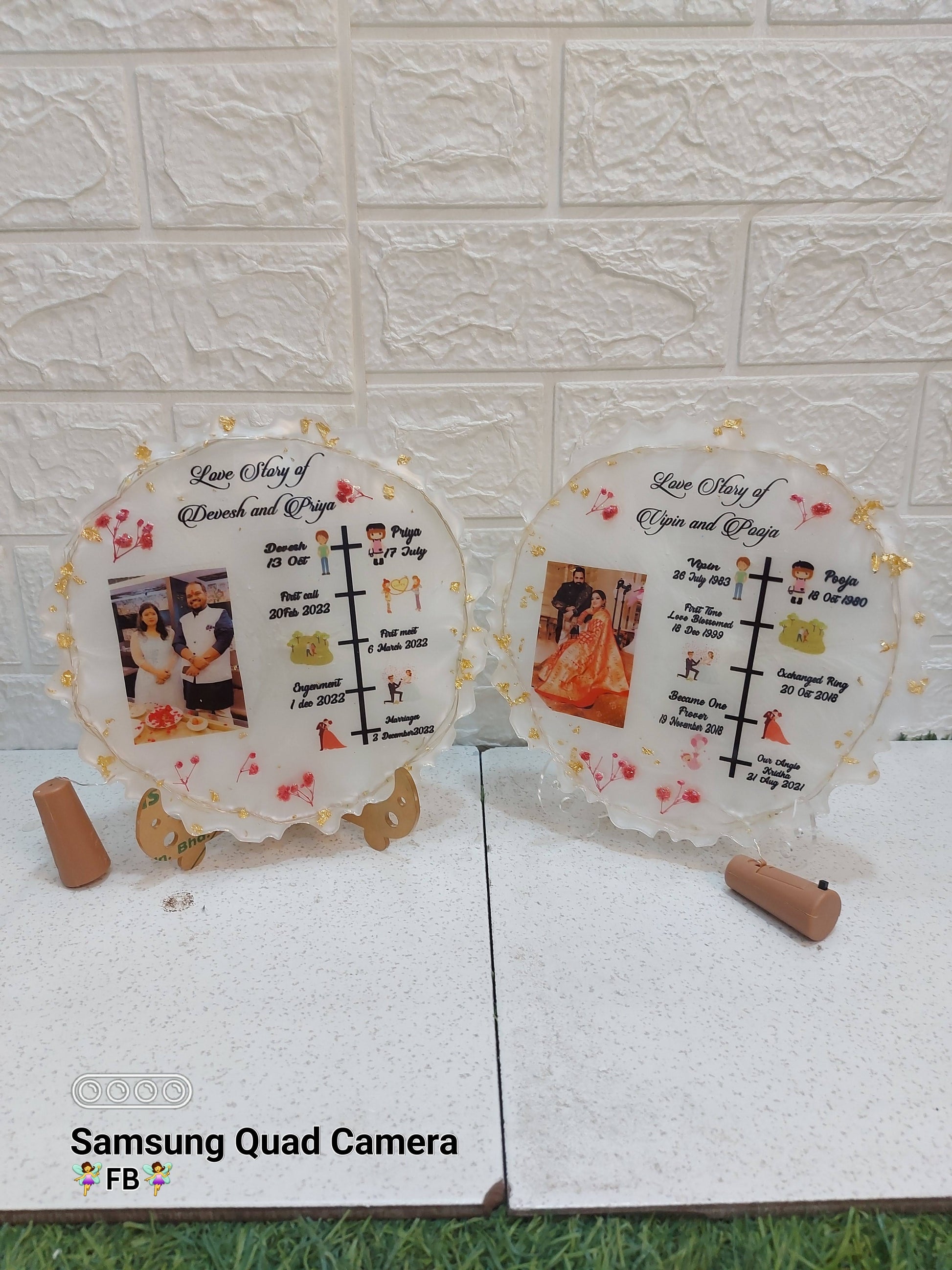 Our love story resin frame – resin journey frame for couple - Fairycustomized