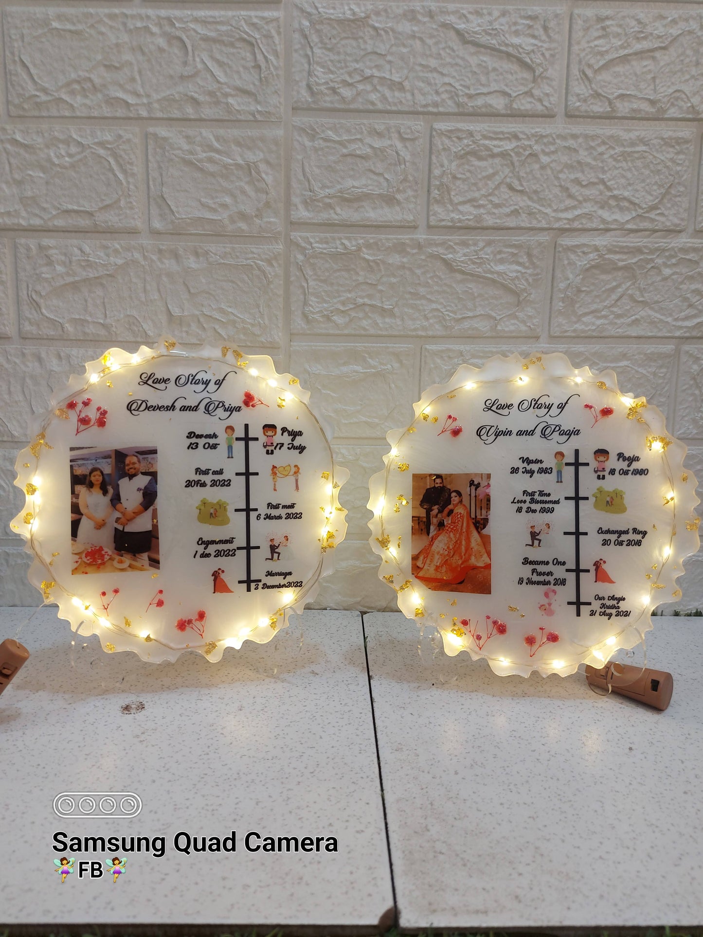 Our love story resin frame – resin journey frame for couple - Fairycustomized