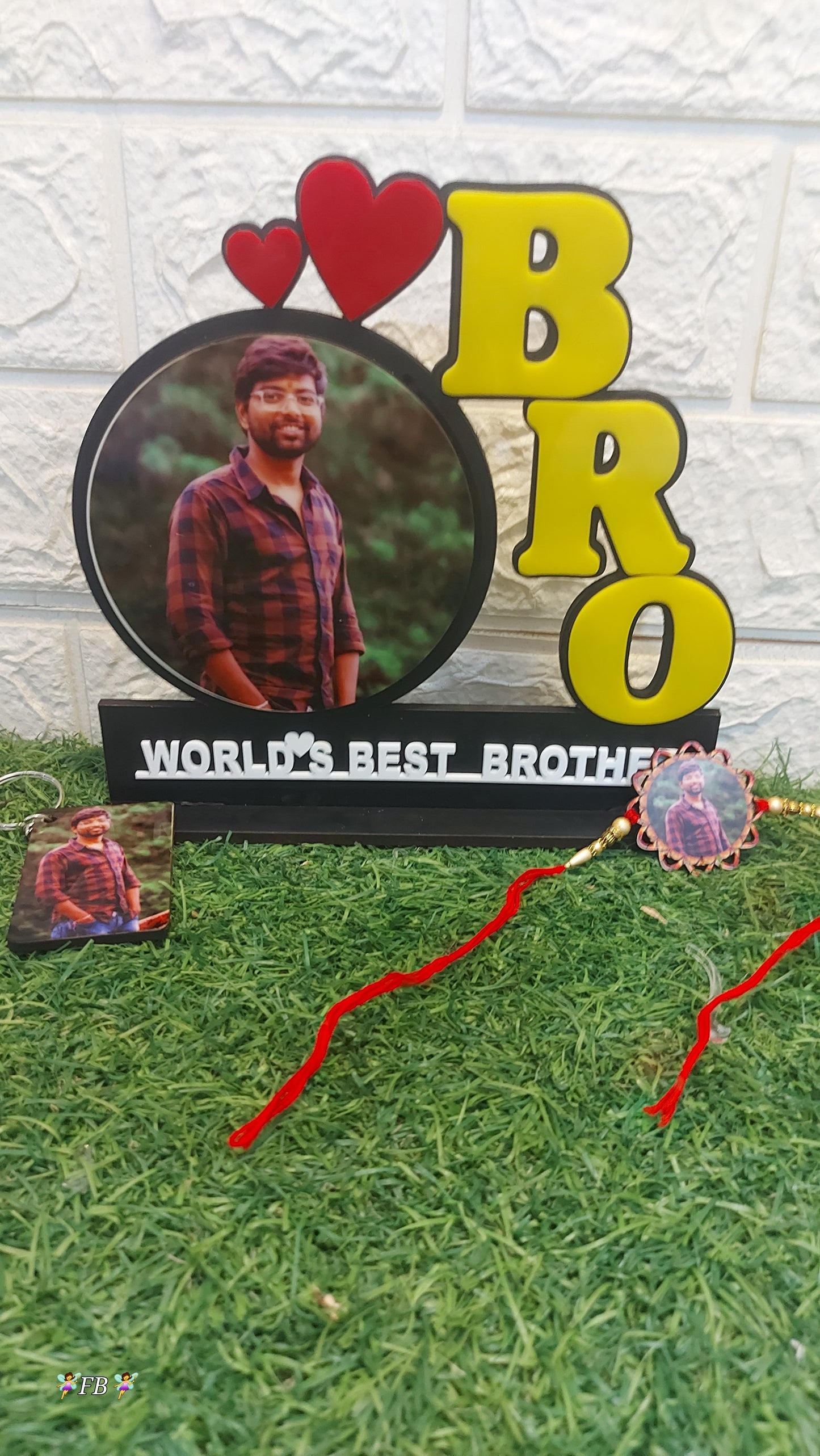 Bro Table top  With Rakhi and key chain