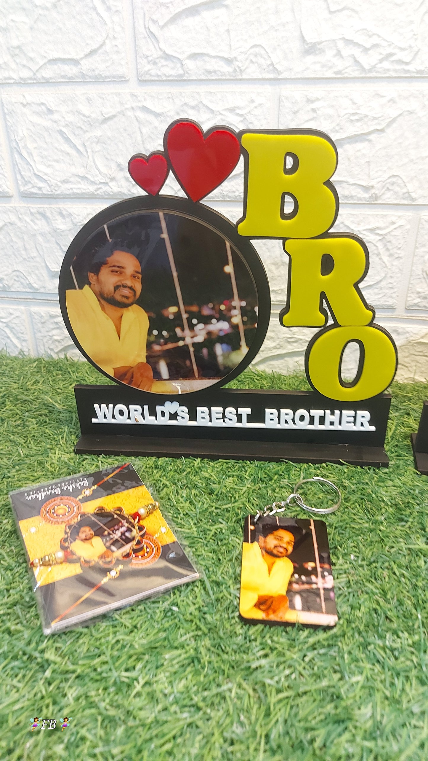 Bro Table top  With Rakhi and key chain