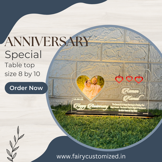 Acrylic 3d  TABLE LAMP For Anniversary & Birthday