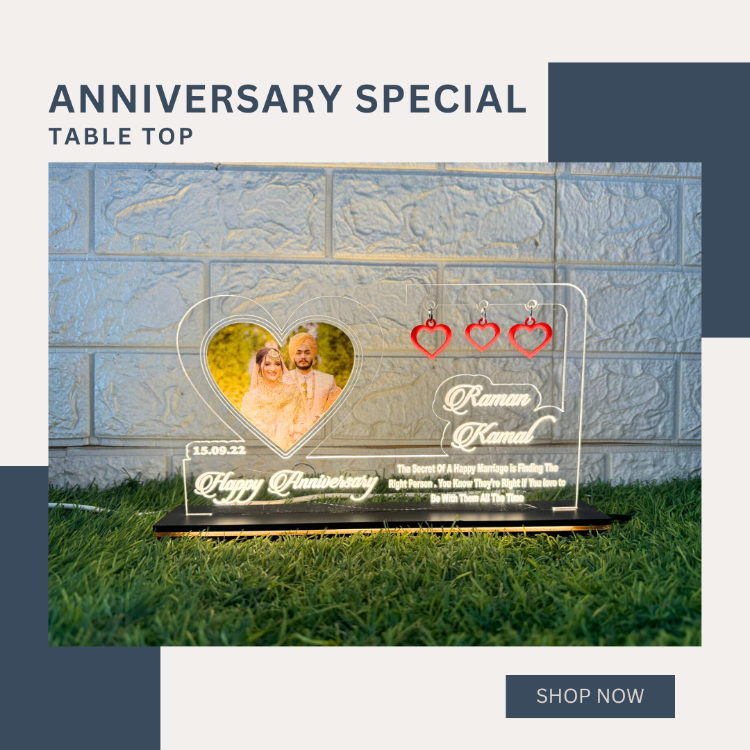 Acrylic 3d  TABLE LAMP For Anniversary & Birthday