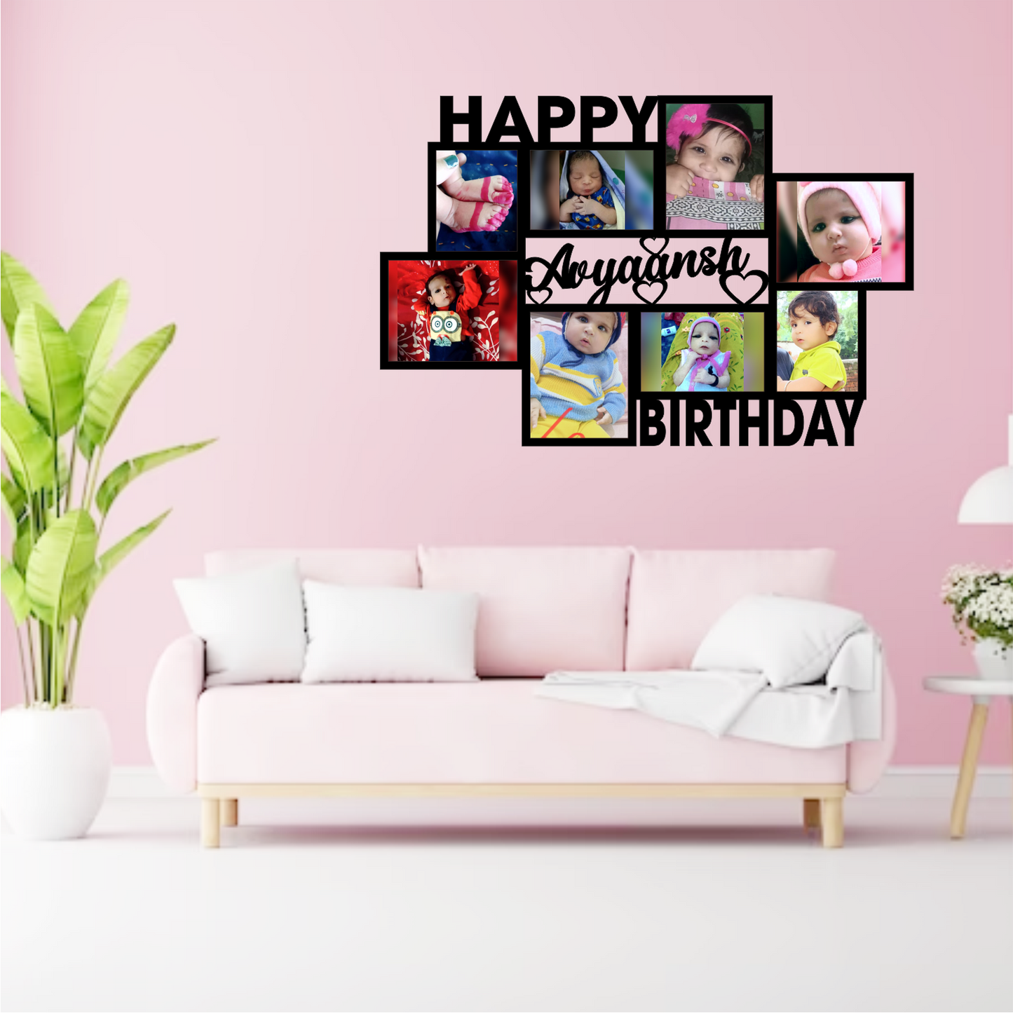 PERSONALIZED WOODEN BIRTHDAY PHOTO FRAME WITH NAME - Fairycustomized