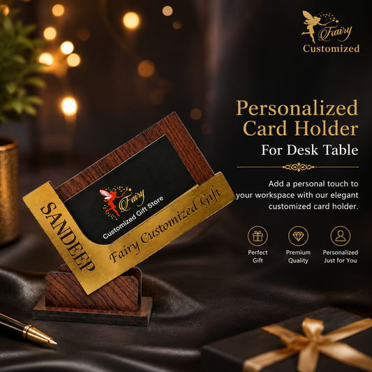 Personalized Card Holder for Desk Table