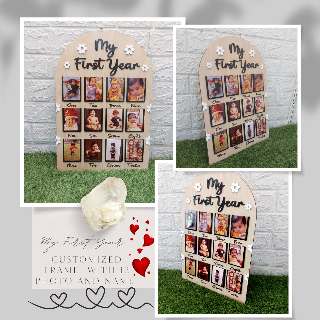 My First Year Baby Frame - Fairycustomized