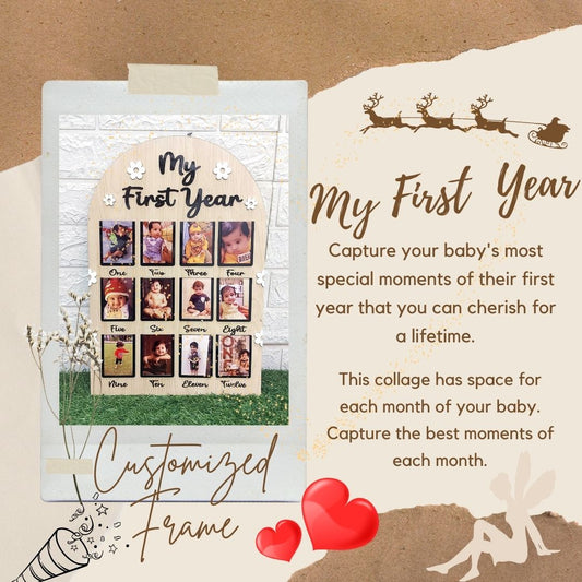 My First Year Baby Frame - Fairycustomized