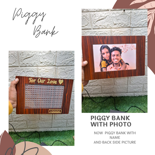 Unique MDF Piggy Bank with  Customized Photo