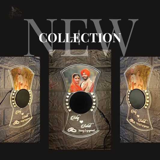 Customized Acrylic Photo Lamp with Name & LED Light – Wedding & Engagement Gift