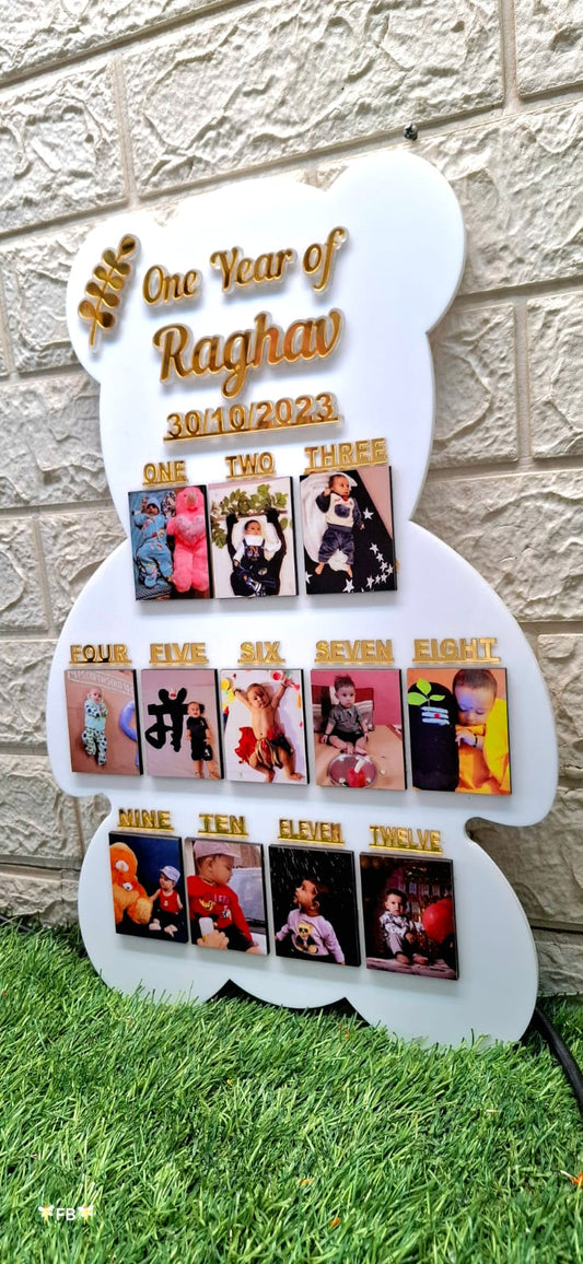 Personalized Acrylic Baby Monthly Milestone Frame