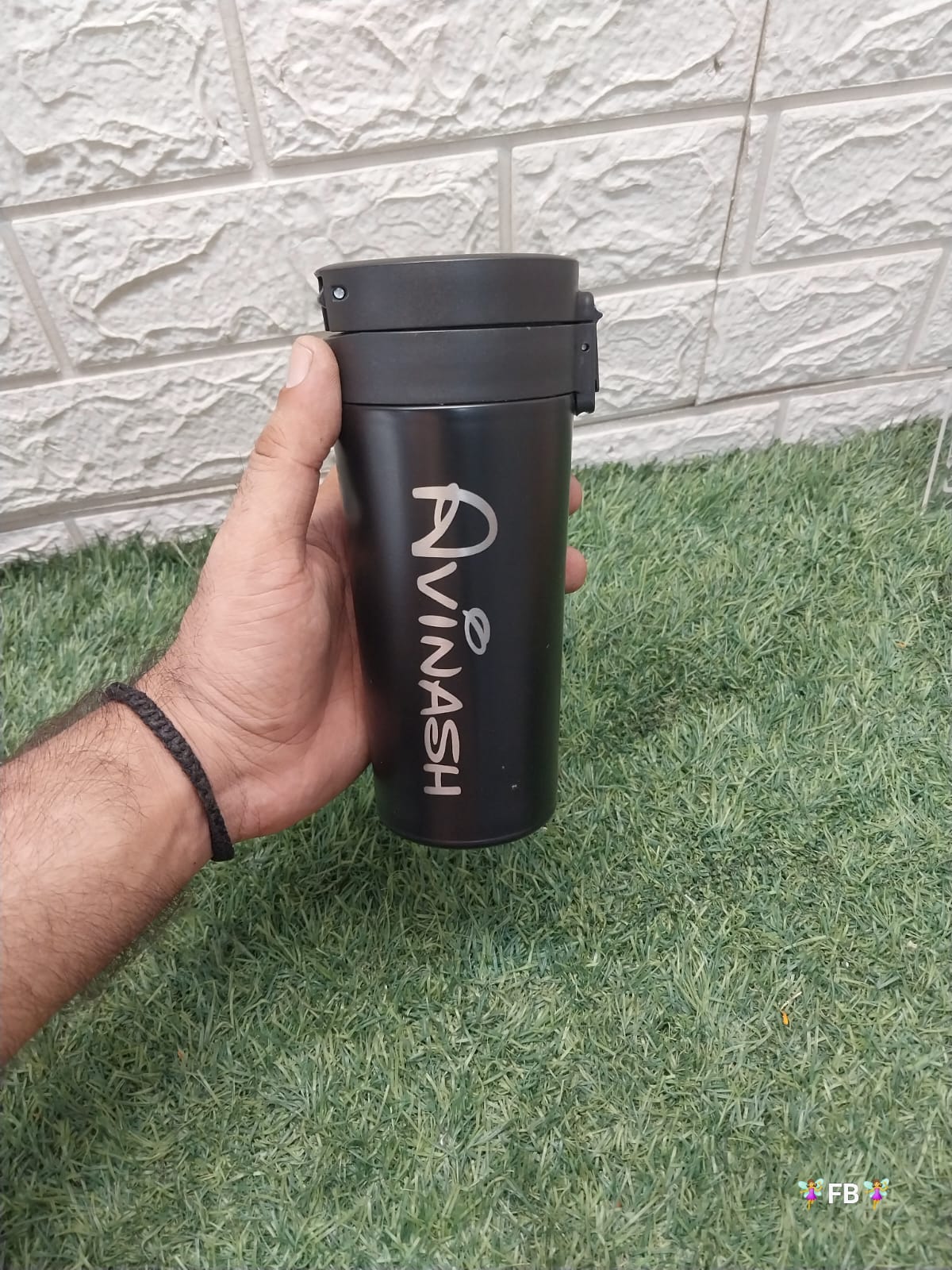 Personalized Vacuum Insulated Black Travel Mug