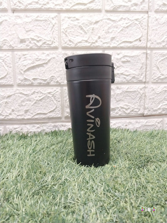 Personalized Vacuum Insulated Black Travel Mug