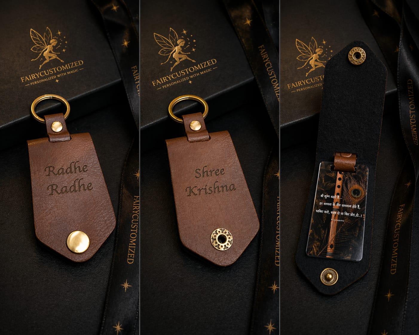 Customized Leather Keychain with Name Engraving | Premium Personalized Gift