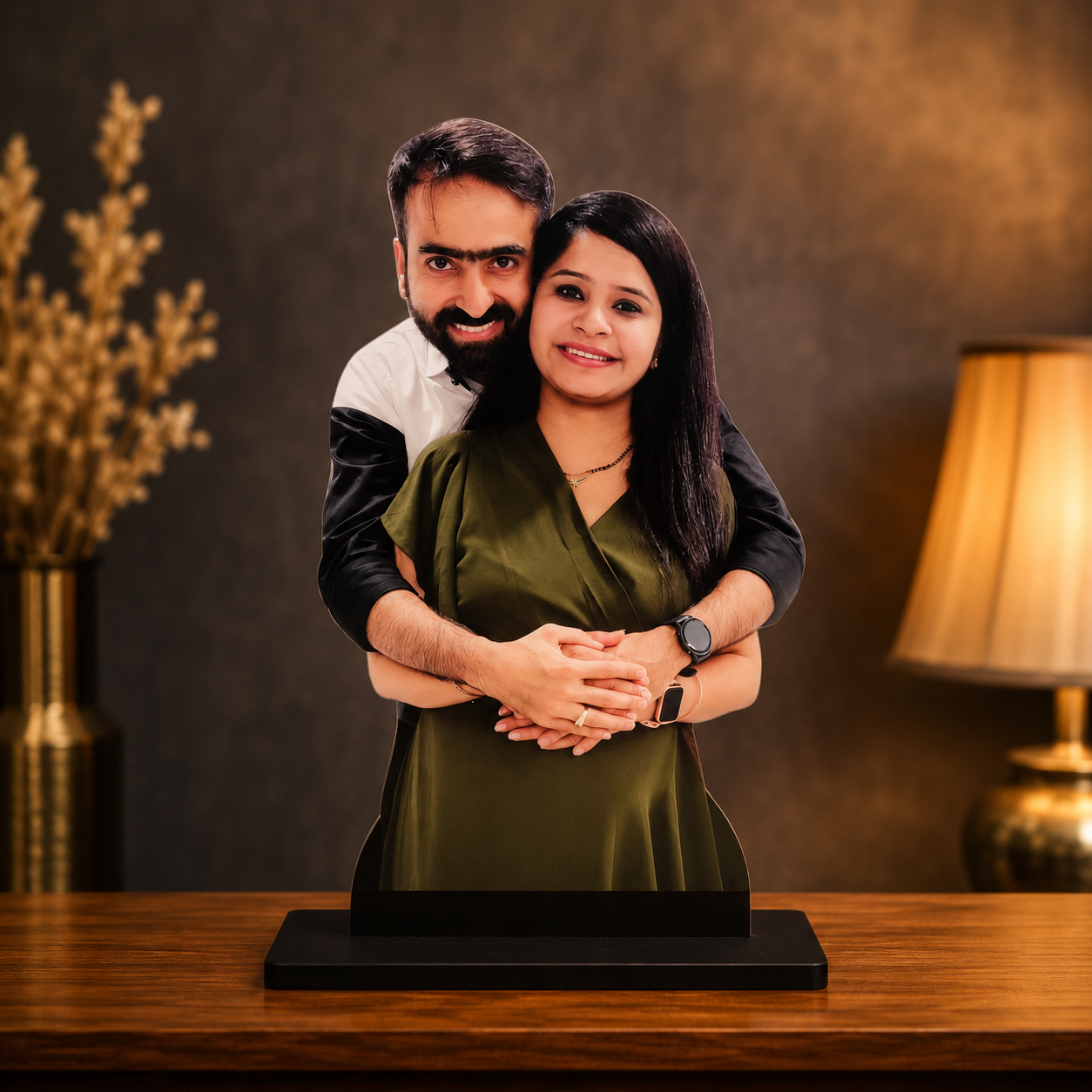 Customized Couple Table Top | Personalized Photo Stand Gift