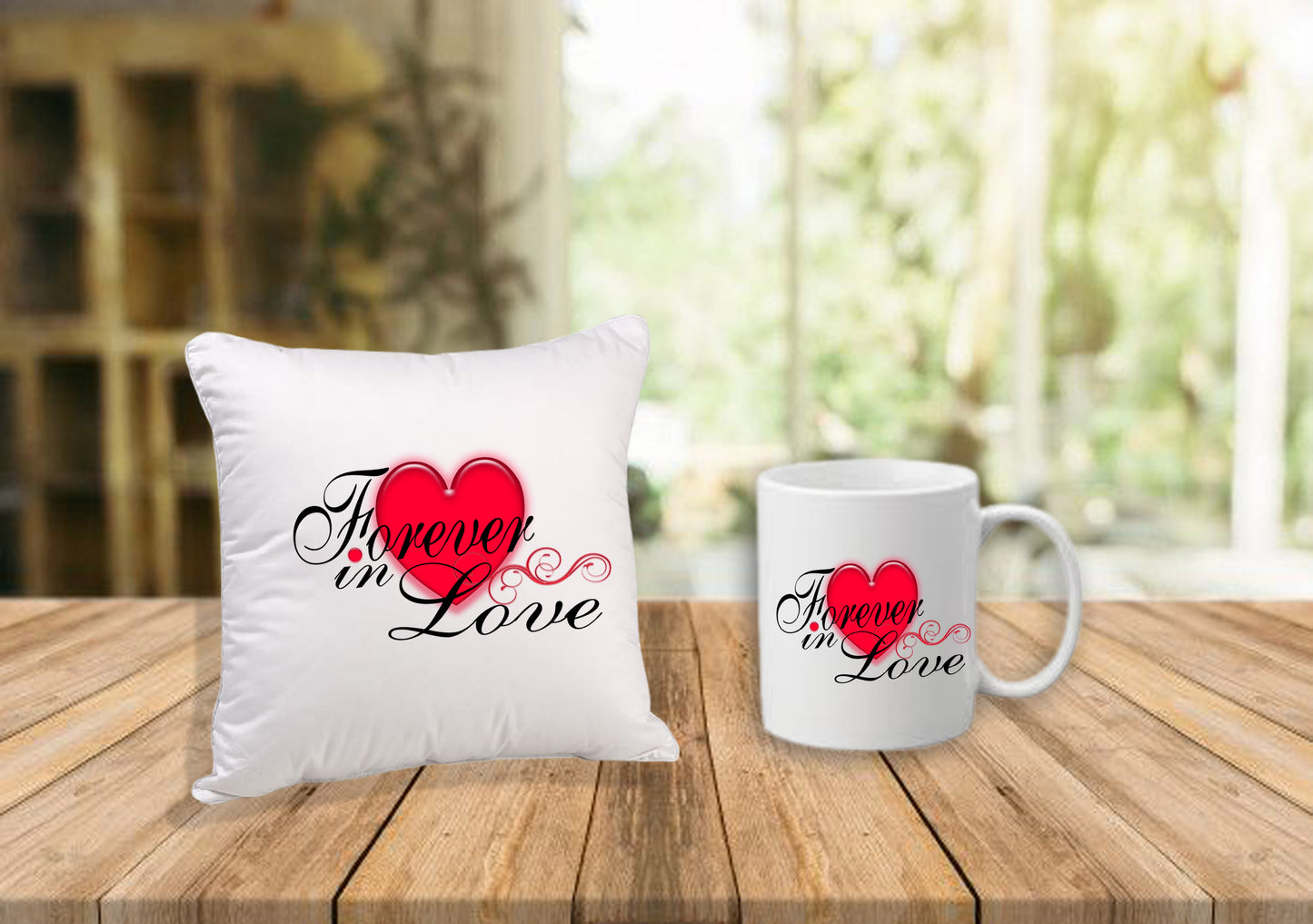 Valentine's special Cushion & Mug Love Combo