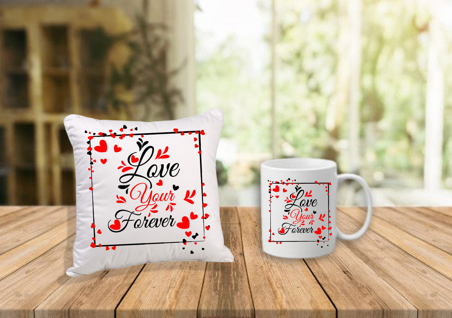 Valentine's special Cushion & Mug Love Combo