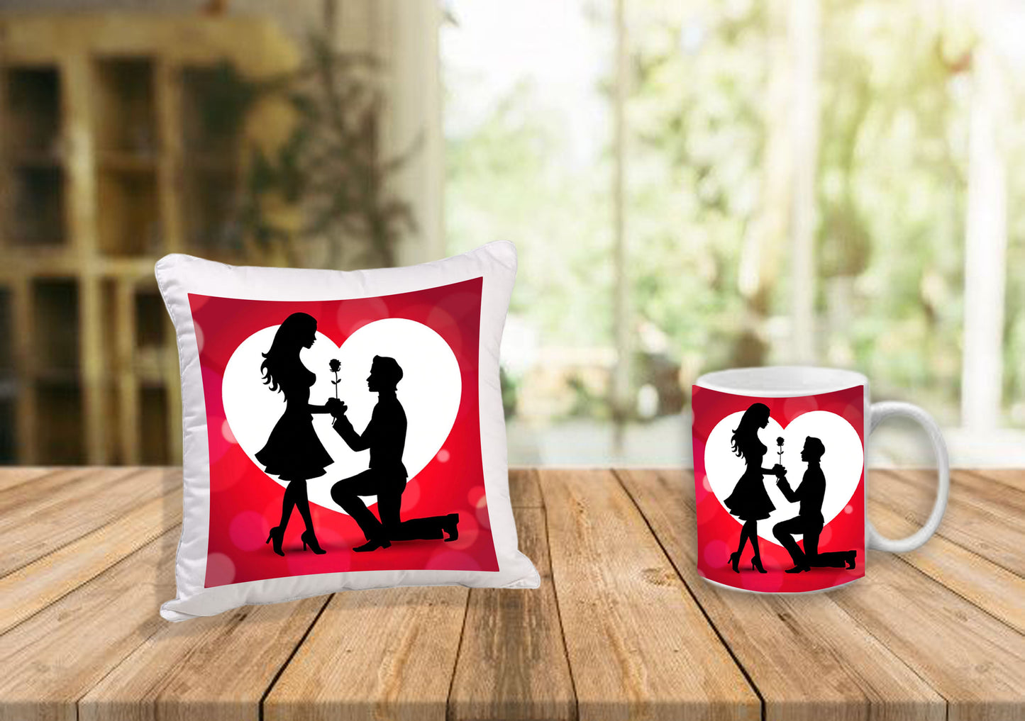 Valentine's special Cushion & Mug Love Combo