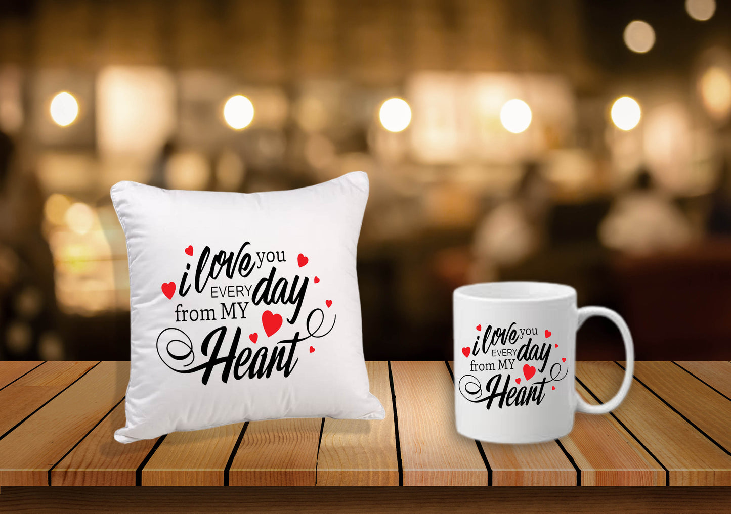 Valentine's special Cushion & Mug Love Combo