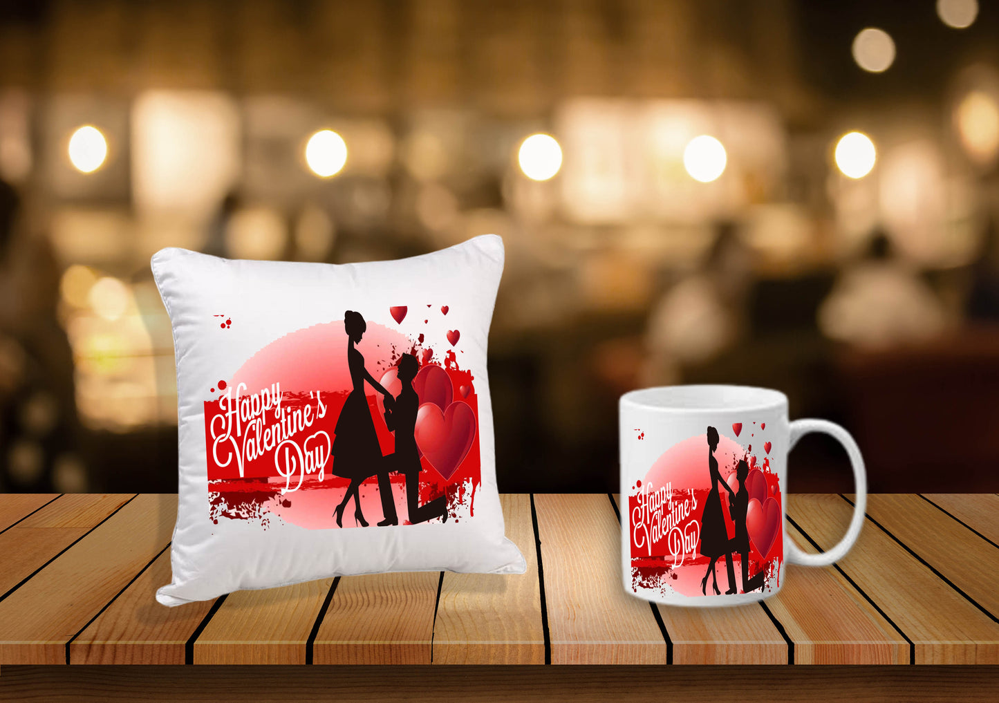 Valentine's special Cushion & Mug Love Combo