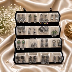 Earrings Storage Box 16 Pair Oxidised
