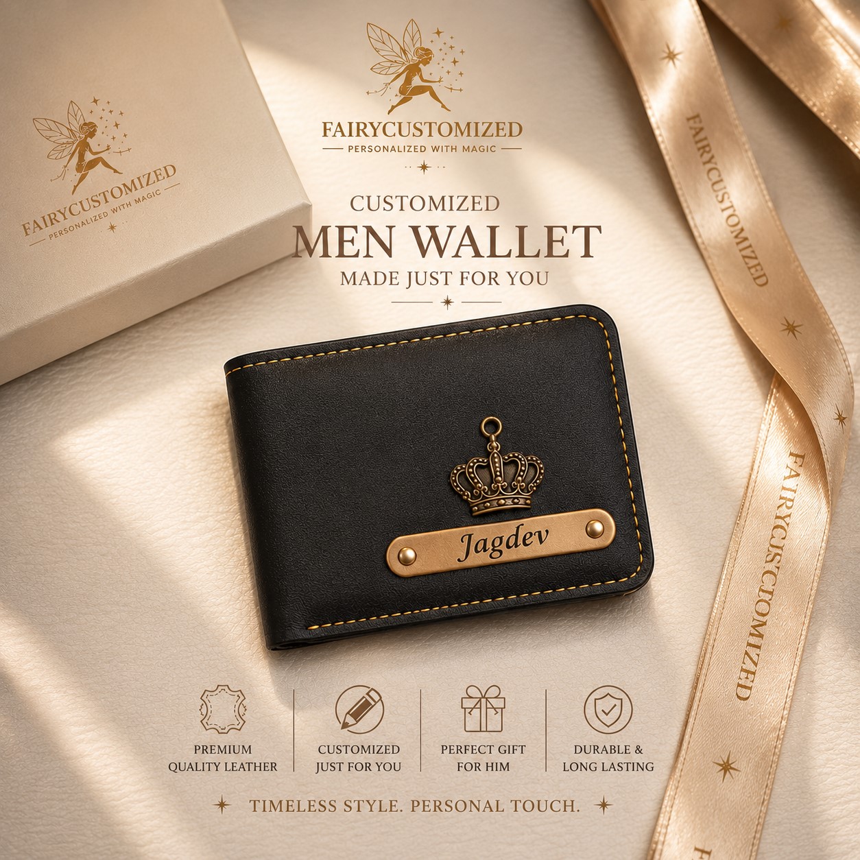 Personalized Name Wallet – Premium Pu Leather Gift for Him - Image 2