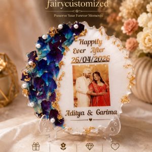 Resin Jaimala Preservation Frame – Personalized Wedding Flower Keepsake