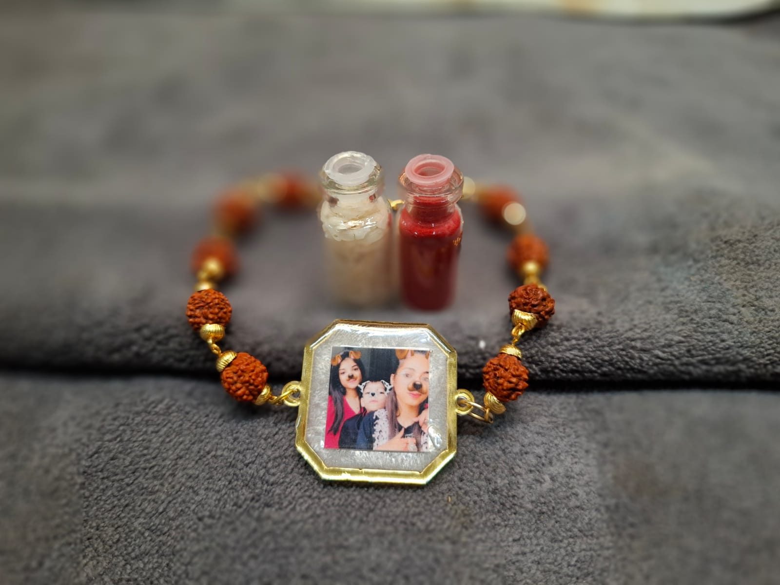 Personalized Resin Photo Rakhi & Bhabi Rakhi - Image 5