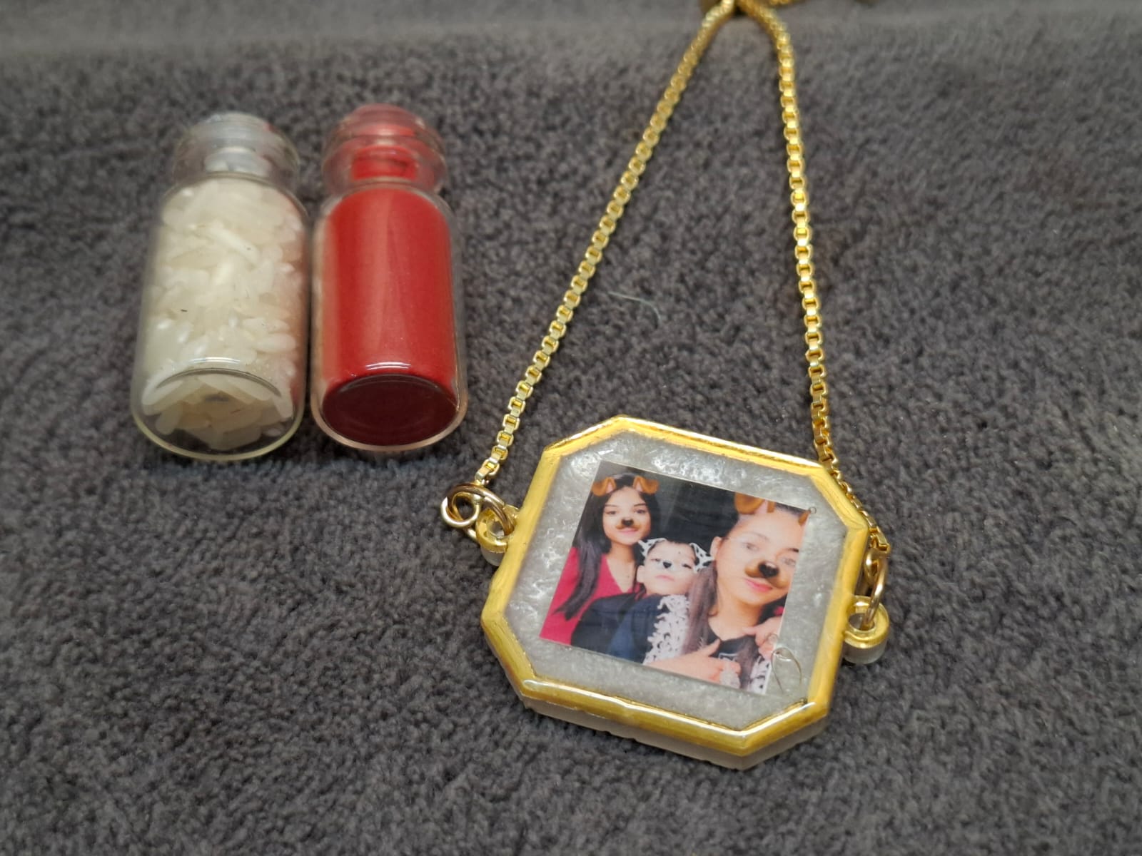 Personalized Resin Photo Rakhi & Bhabi Rakhi - Image 2