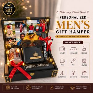 Personalized Men's Gift Hamper  Custom Gift Box for Him  Birthday, Anniversary & Wedding Gifts