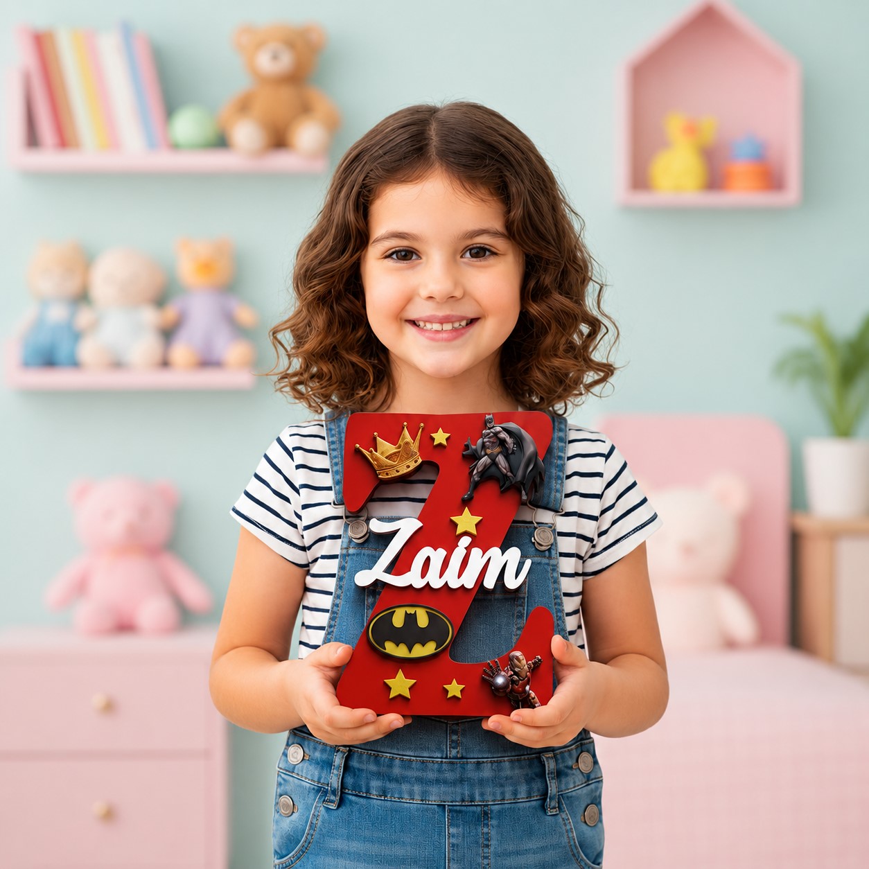Personalized Initial Name Frame – Custom Kids Name Wall Decor
