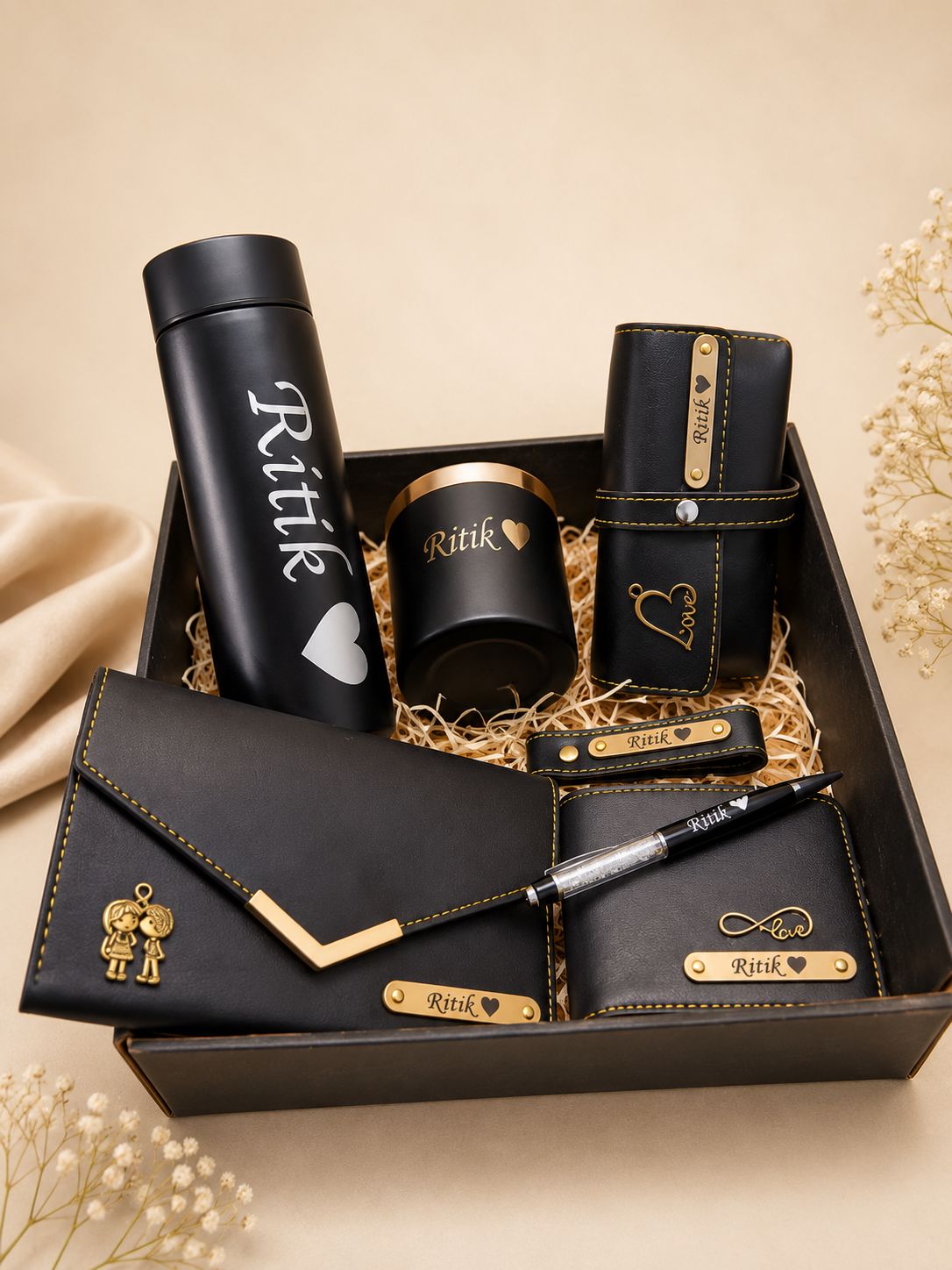 Personalized Luxury Gift Box with Photo Collage & LED Lights - Image 3