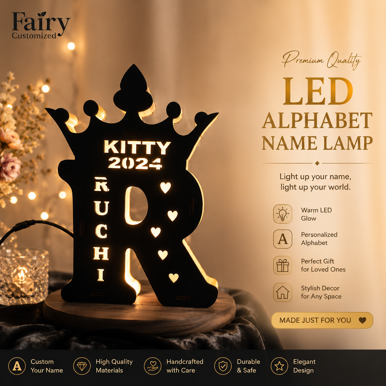 Personalized LED Name Letter Lamp