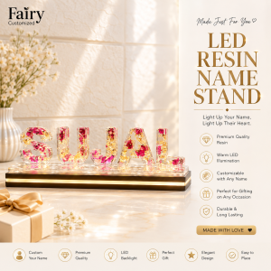 customized led resin name stand