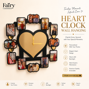 Personalized Heart LED Photo Clock
