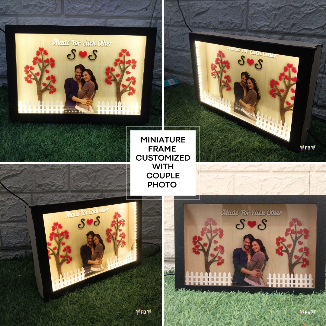 Personalized Miniature LED Couple Frame - Image 2