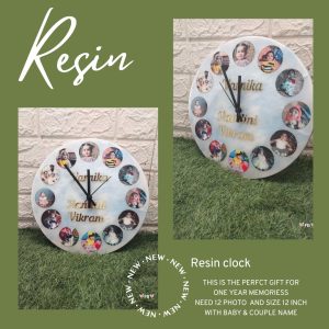 Personalized Resin Photo Clock