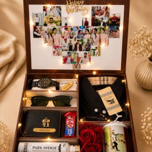 Personalized Luxury Gift Box with Photo Collage & LED Lights